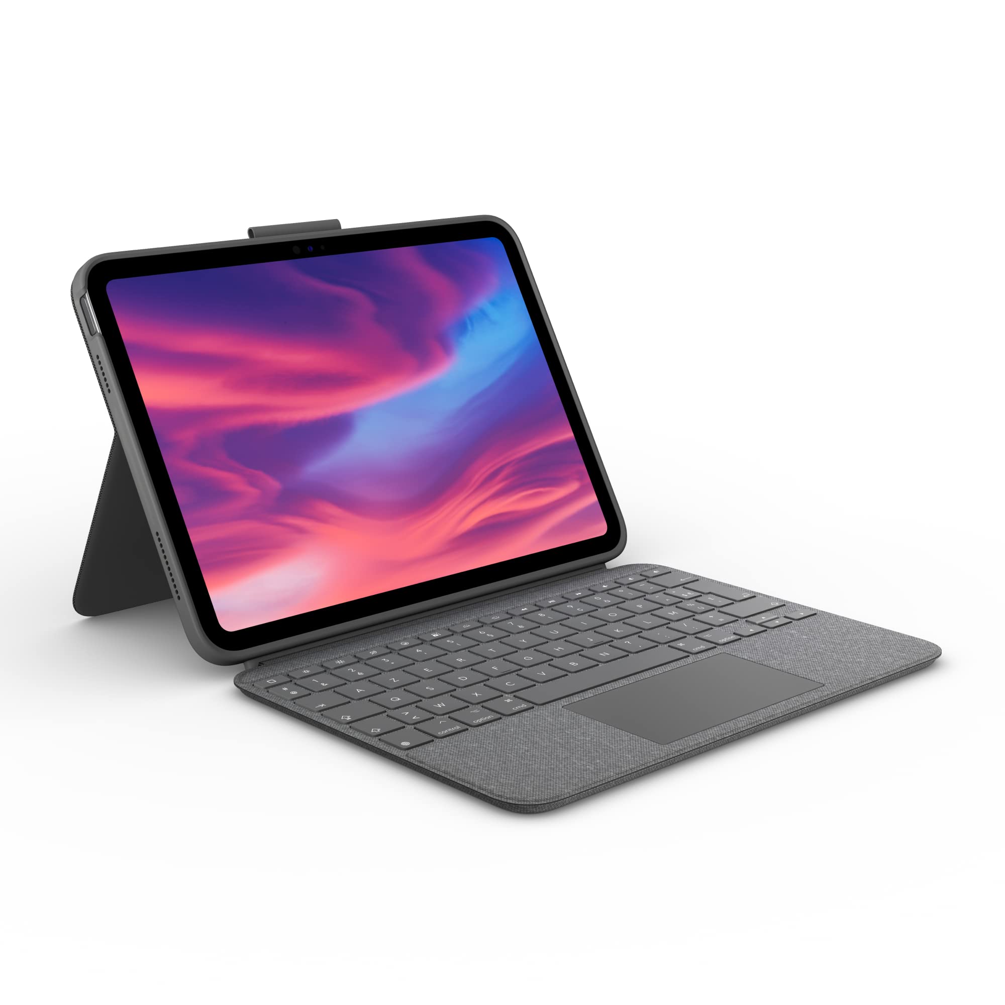 Logitech Combo Touch, Étui Clavier Détachable pour iPad (10E Génération) avec Pavé Tactile De Précision, Clavier Rétroéclairé De Taille Standard et Technologie Smart Connector, Azerty Français - Gris