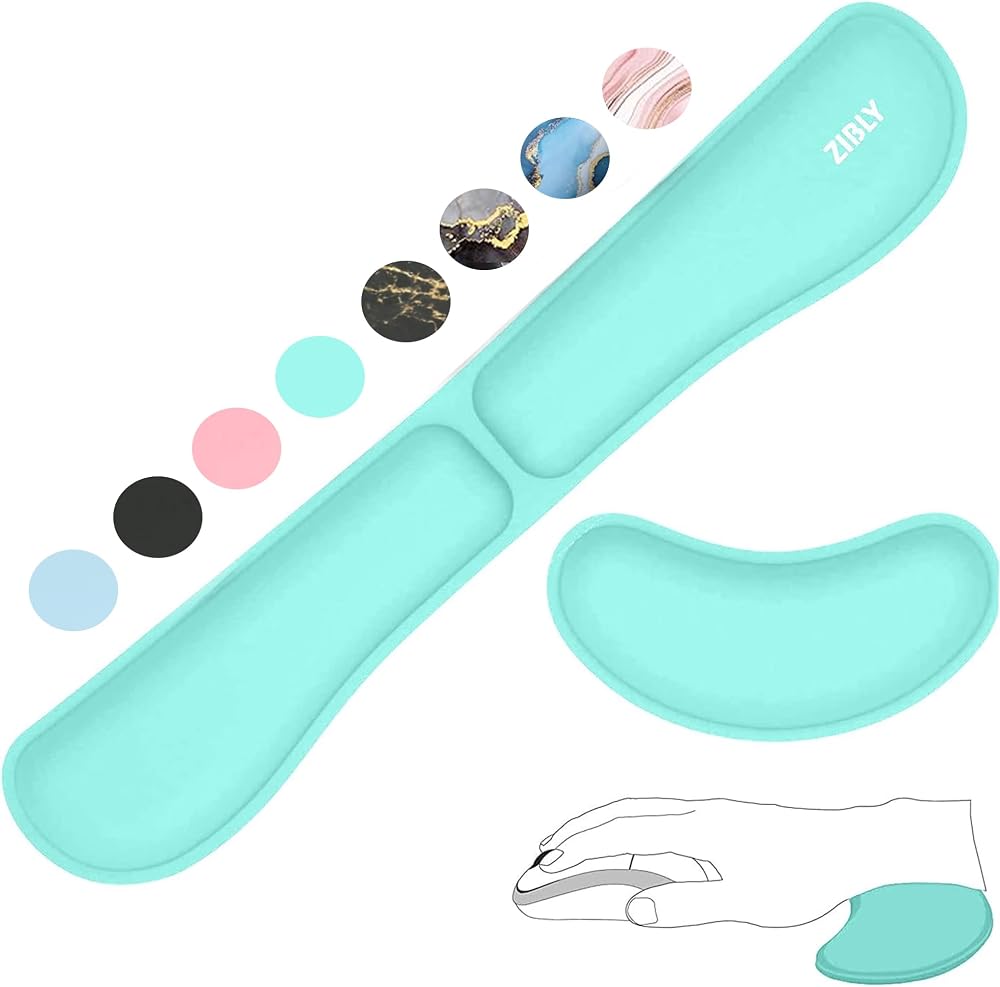 ZIBLY Wrist Rest Keyboard and Mouse Set Non-Slip Ergonomic Comfort