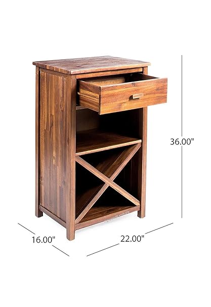 MP Wood Furniture Solid Sheesham Wood Bar Cabinet Bar Furniture Wine Home Bar Cabinet