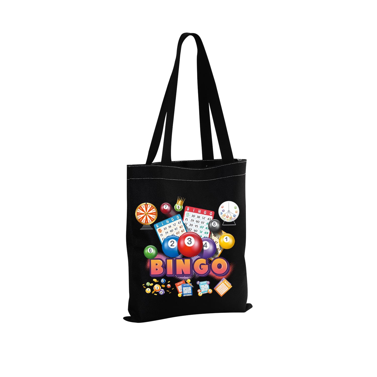 ENSIANTH Funny Bingo Tote Bag - Bingo Lover Gift - Bingo Shoulder Bag - Water-Resistant - Durable - Adult Female - 37cm x 32cm x 1cm - Bingo Tote