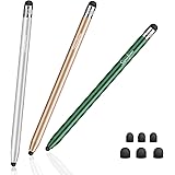 StylusHome Stylus Pens for Touch Screens (3 Pcs), Sensitivity Capacitive Stylus 2 in 1 Touch Screen Pen with 6 Extra Replacea
