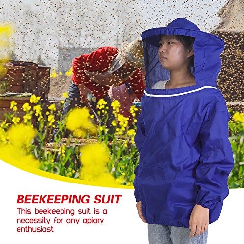 Wifehelper Professional Beekeeping Protective Jacket Suit Bee Keeping Beekeeper Equipment Beekeeping Protective Gear(Blue)