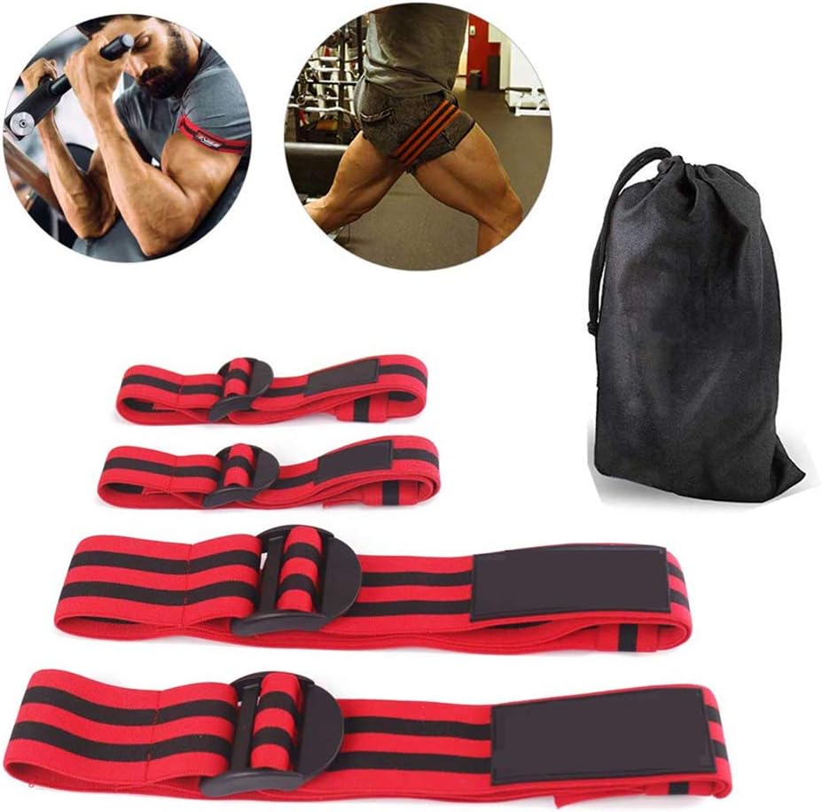 NTT 4 Pack Occlusion Exercise Training Bands, With Carry Pouch, Strong Adjustable, Easy On/Off Locking And Anti-Slip Technology For Comfortable, Easy To Use