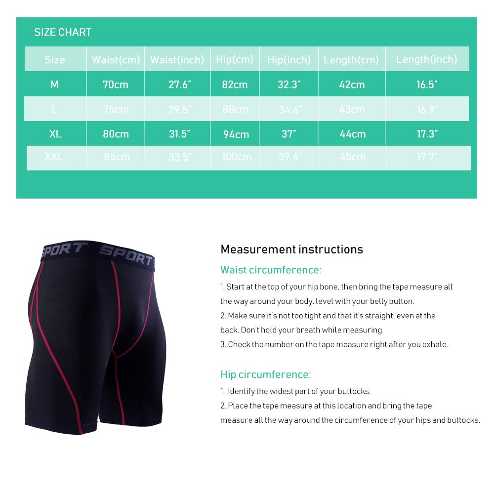 JOJEN Anooma Men’s 3 Pack Sport Compression Shorts for Workouts Running Cycling Training Weightlifting -Moisture Wicking Athletic Supporter (M, 3 Pack: Black,Grey,Blue)