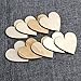 OULII Blank Heart Wood Slices Discs Wedding Christmas Ornaments, Pack of 50, 40mm