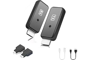 HOLEPLUS T81 Wireless HDMI Transmitter and Receiver, Plug & Play Portable Wireless HDTV Extender Kit for Streaming Video and Audio to HDTV/Projector/Monitor. (Random White or Black USB Cable)