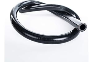 AC PERFORMANCE ID 1/4" x 3.3 FT Length Silicone Heater Hose Radiator Coolant Hose 3-Ply Black Roll Pack