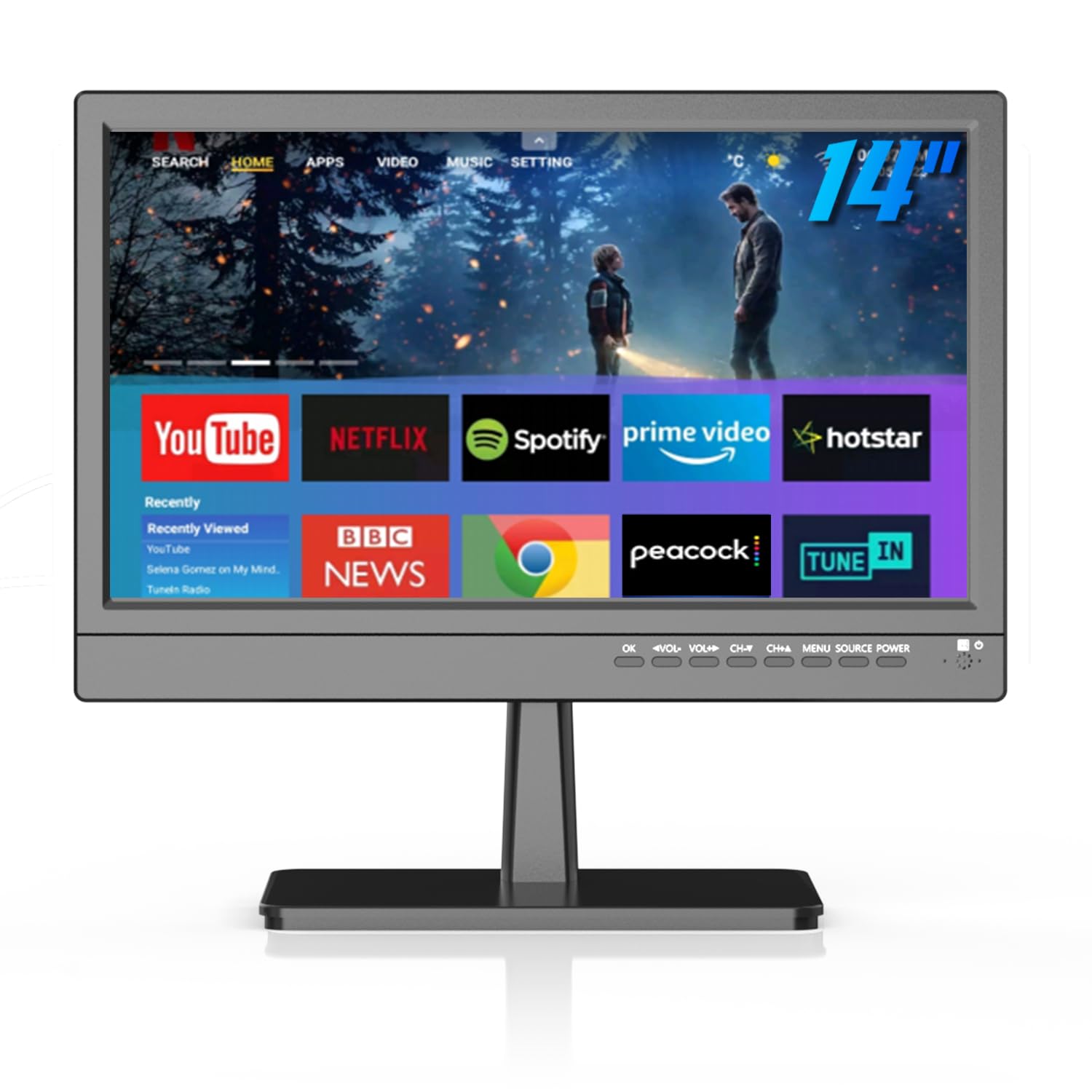 Feihe 14 inch Small Smart TV Built-in APP, HD Flat Screen Smart TV for ...