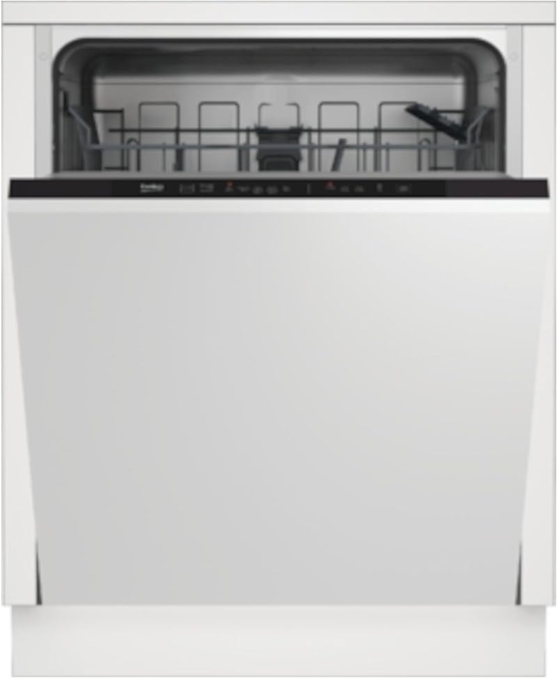 Beko DIN15X20 Full-size Integrated Dishwasher Black Control 13 Place