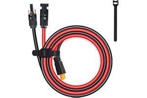 MENTBERY XT60 Connector, MC4 to XT60 Extension Charging Cable 2FT, Solar to XT60 Cable 10AWG