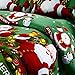 Anself 4pcs Polyester Fiber 3D Printed Cartoon Merry Santa Claus Deep Pocket Bedding Set Bedclothes Cover Bed Sheet 2 Pillowcases