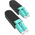 VANDESAIL Multi Mode 50/125 Fiber Optic Loopback Adapter, Duplex LC Connector Loopback Adapter/Test Plug，Used in Testing 10G 40G LC/UPC Interface Transceivers(2 Pack)