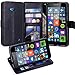 Lumia 640 Case, LK Lumia 640 Wallet Case, Luxury PU Leather Case Flip Cover Built-in Card Slots & Stand For Microsoft Lumia 640, BLACK