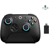 8Bitdo Ultimate 2 Gaming Controller for Windows &amp; Android, Wireless Controller with TMR Joysticks, Switchable Hall Effect/Tactile Triggers, RGB Fire Ring, Black