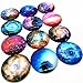 IGOGO 12 PCS Glass Dome Cabochons Half Round Flatback Cosmic Sky
