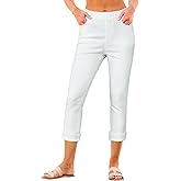 GRAPENT Pull On Jeans for Women High Waisted Skinny Capri Pants Trendy Stretch Denim Cropped Jeans Crop Jeggings Capris