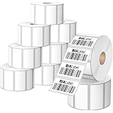 12 Rolls 2" X 1" Thermal Labels, 1300/Roll - Direct Thermal Labels Compatible with Zebra & Rollo Printers, BIAlabel