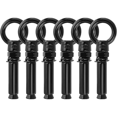 Carbon Steel Wedge Anchors For Water Drilling Machines – Reusable Expansion Screws, Heavy-Duty Concrete Fixation, Black (1-Pack)