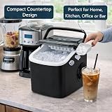 1ABOVE Countertop Ice Maker 12kg/24H 9 Cubes in 6 Min Self-Cleaning Black view 5