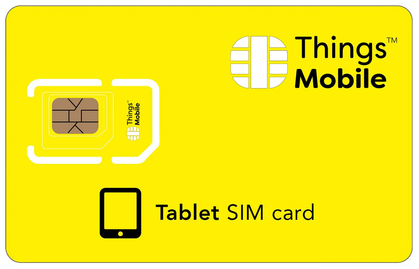 SIM Card for Tablet/Tablet - Things Mobile - with Global Coverage and Multi-Operator Network GSM/2G/3G/4G, No Fixed Costs. 10€ Credit Included