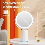 Auxmir 7.5" Double-Sided Magnifying Makeup Mirror with 52 LED Lights view 9
