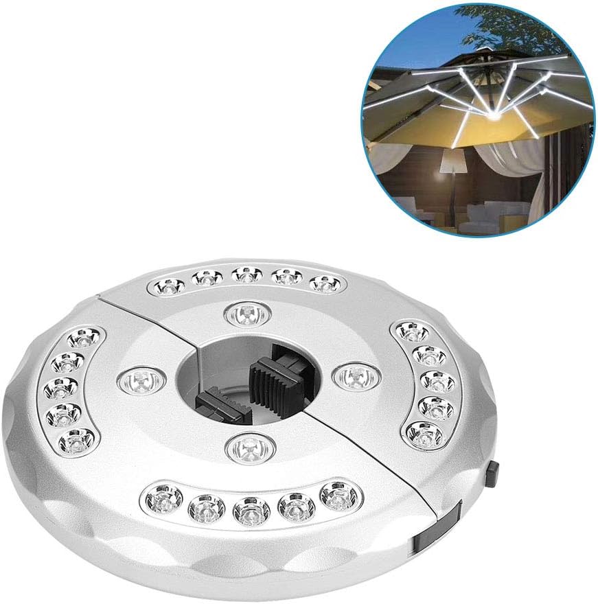 Riuty Patio Umbrella Light Cordless Umbrella Pole Light for Patio