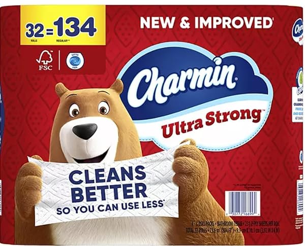 CHARMIN ULTRA STRONG 2-PLY TOILET PAPER 32 ROLLS, 231 SHEETS/ROLL