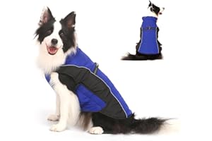 Warm Dog Winter Coat, Gimilife Dog Sweater Cold Weather Coats Waterproof Dogs Apparel Clothes Pet Jacket Padded Vest Outfit for Small Medium Large Dogs