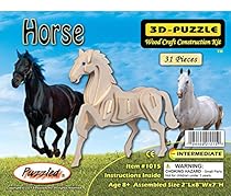 3-D Wooden Puzzle - Small Horse -Affordable Gift for your Little One! Item #DCHI-WPZ-E023A