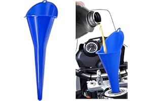 DXNQ Oil Funnel, Automotive Multi-Function Plastic Fuel Funnel with Long Neck, Universal Engine Oil Funnel for Filling Oils Gas Lubricants and Fluids, Car Accessories (Blue)
