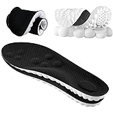 Cloud Insoles for Men Women - 4d Cloud Technology Insole - Super Soft Comfort Insoles - U-Shape Memory Foam Insoles (Black, Men 9-10.5/Women 10.5-12)