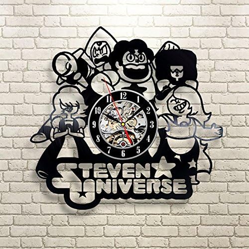 Steven Universe Quotes Cute Vinyl Record Wall Clock Handmade Hanging Time Watch Kids Children's Bedroom Interior Home Decoration