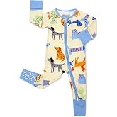 babee Reshinee Bamboo Viscose Baby Footie Pajama, Zipper Sleeper Boys Girls | Sleep & Play Romper with 2-Way Zipper, Fold-Ove