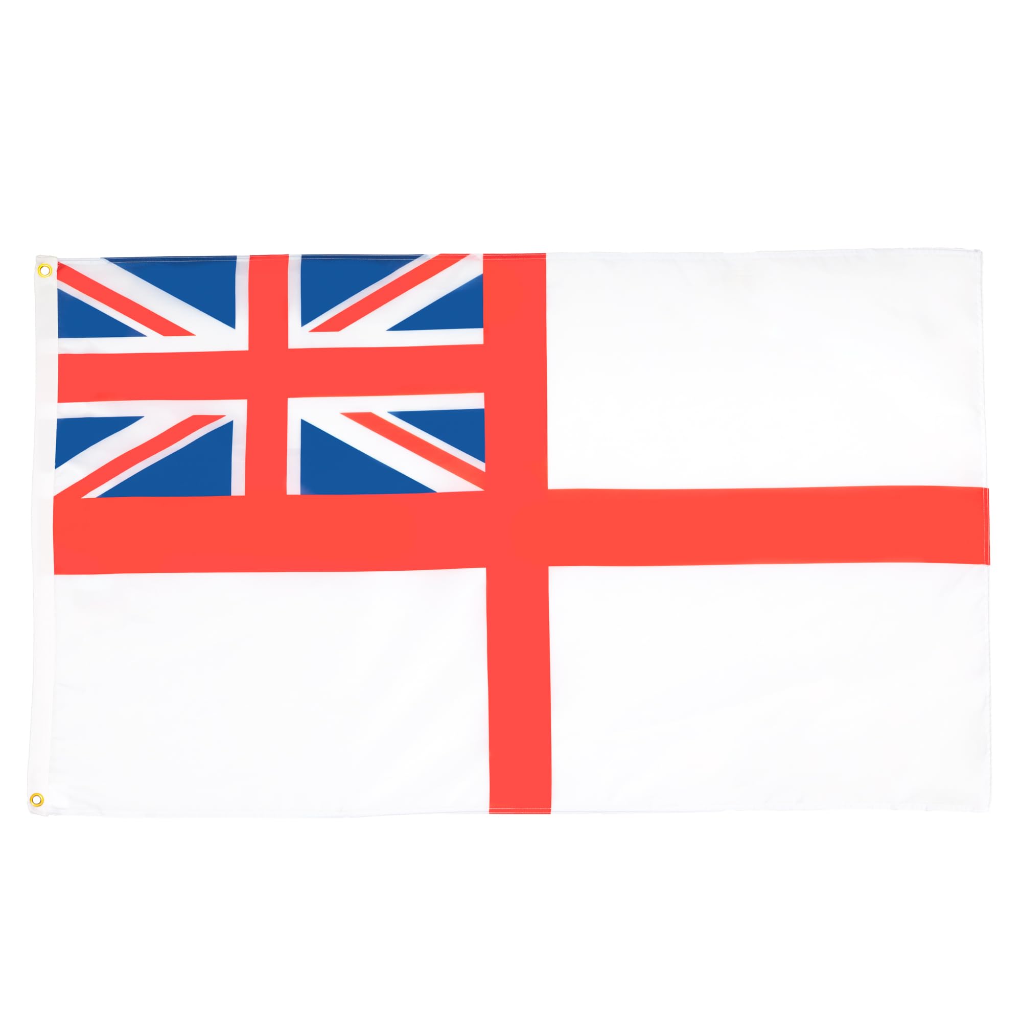 AZ FLAG - White Ensign Flag - Large 5x8 Ft - 100D Polyester St George'S - British Royal Navy Ships Big Banner with Two Metal Grommets - Fade Resistant - Vivid Colors - 5' x 8' Feet - 250x150 Cm