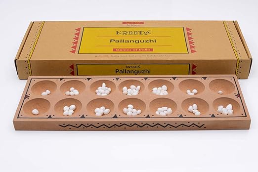 Kreeda Pallanguzhi - Games of India. Aka Vamanaguntalu, Mancala, Olinda Kaluja, Aliguli Mane, ADU-guni Mane, Channe Mane, Saat Kooti, Kutki Boia