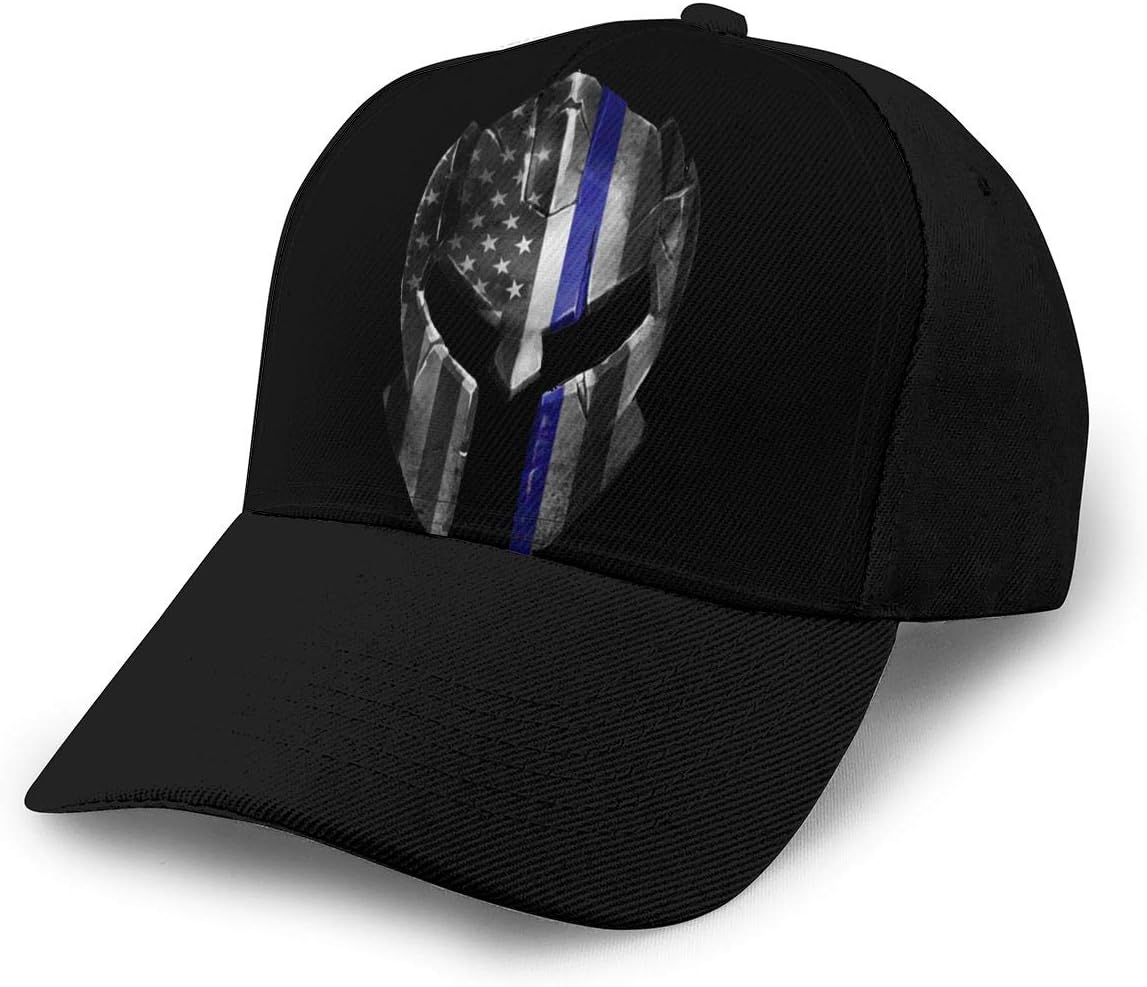 Thin Blue Line Spartan Helmet Adjustable Baseball Cap