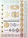 Modern Boho Metallic Tattoos Flash Huge Collection (Yoga Collection), Gold/Silver, 5 Sheet
