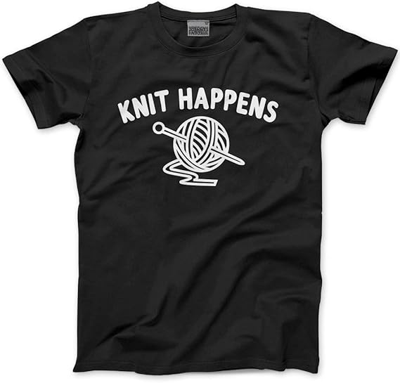 HotScamp Knit Happens - Mens Unisex T-Shirt : Amazon.co.uk: Clothing