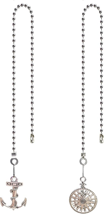 Hyamass 2pcs Vintage Anchor And Wheel Charm Pendant Ceiling Fan