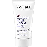 Neutrogena Norwegian Formula Hand Cream, Fragrance Free, 2 oz | Glycerin, Dry Rough Hands, Softer Skin, Concentrated Intensive Hand Cream