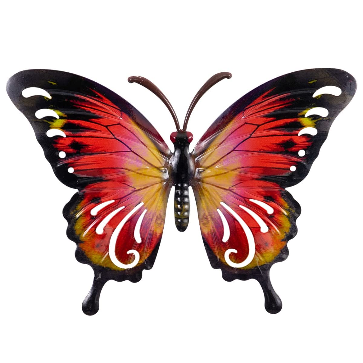 CIM Metal Wall Decoration – Butterfly Orange Albatross – 37 cm x 25 cm – Animal 3D Wall Pictures – Wall Decoration with Practical Wall Mounting – Vivid Wall Sculpture