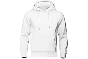 Hoodies for Men Long Sleeve Fleece Lined Hooded Sweatshirt Lightweight Fashion Gym Casual Kangaroo Pocket Pullover