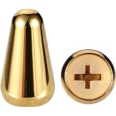 2pcs Guitar 5 Way Pickup Switch Tip Gold Metal Switch Cap Knob for Strat Tele Guitar Parts(Gold)