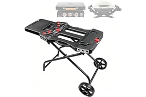 Portable Grill Cart for Weber Q1200, Q1000, Q2200, Q2000, Collapsible Griddle Stand for Blackstone 17" 22" Table Top Griddles