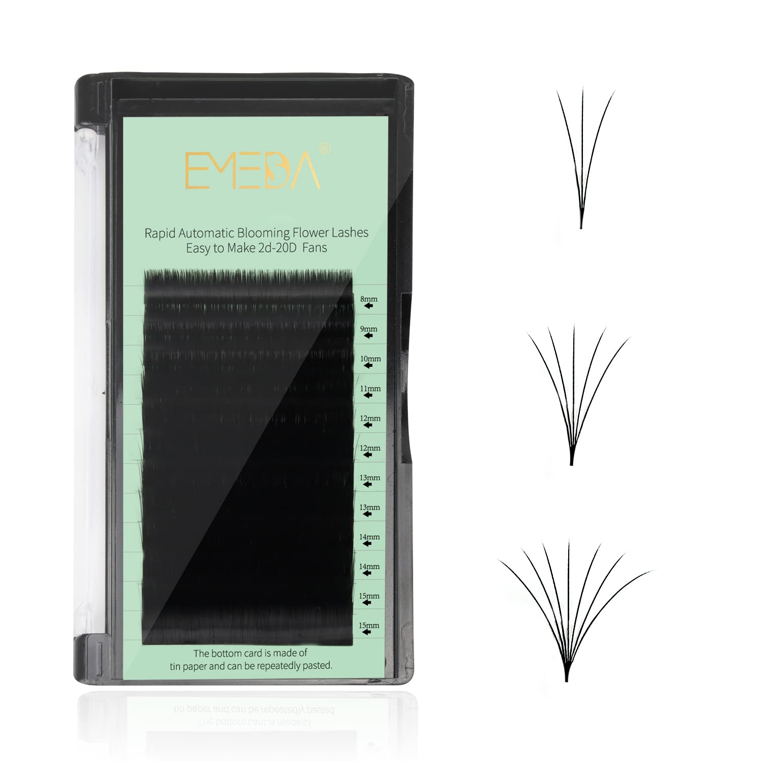 Volume Eyelash Extensions Auto Self Fanning 4D 5D 6D~10D Easy Fan Cluster Rapid Mega Volume Easy Fan Eye Lash Extension C Curl .05 8-15mm Mixed Tray 0.05 Lashes(0.05-C- Mixed Tray)