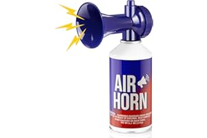 NUOVEPE Air Horns for Safety 8.3oz Coast Guard Approved Boat Horn Marine Air Horns Loud,Camping Air Horns, Air Horn for Dogs, Airhorn for Bears,Fog horn Effective signal device (1 Pack, Blue)