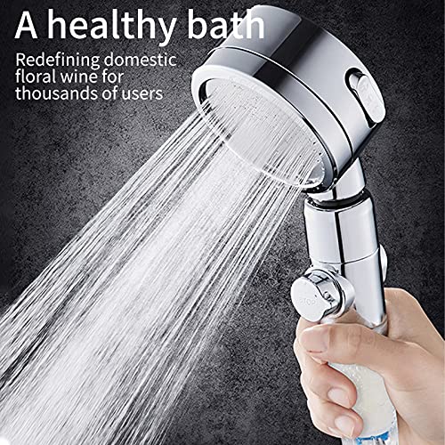 Shower Head, Aniston Upgraded Adjustable Pressure Ion Shower Head, 3 Modes of Adjustable Filter Shower Head for Hard Water Low Water Pressure, Comes with a Replaceable PP Cotton Filter Element