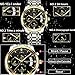 Men's Watches Luxury Fashion Casual Dress Chronograph Waterproof Military Quartz Wristwatches for Men Stainless Steel Band