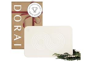 Dorai Home Bath Stone Mat 23.6"x15.4" – Quick-Dry, Non-Slip Diatomite Stone Bath Mat for Bathroom, Zen Sandstone