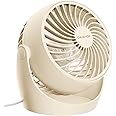Gaiatop Desk Fan, 5-Inch Portable Electric Table Desktop Air Circulator Fans, Small but Powerful with 3 Speed 360° Adjustable Tilt for Cooling Home Dorm Office Bedroom Bathroom Kitchen, Beige